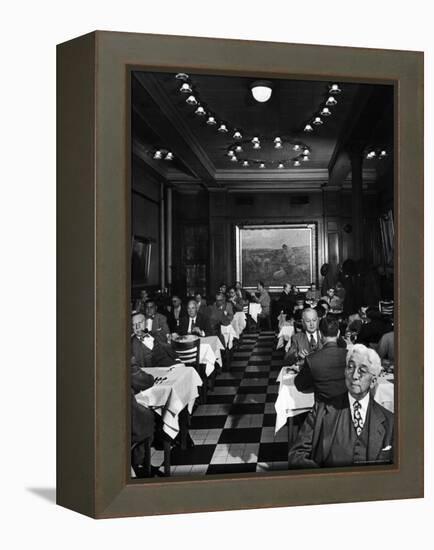 Henrici's, Chicago's Oldest Restaurant, Had Decorations and Superior Food, Filling with Politicians-Wallace Kirkland-Framed Premier Image Canvas