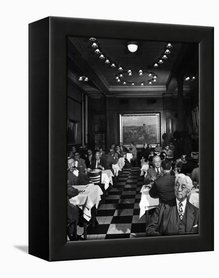 Henrici's, Chicago's Oldest Restaurant, Had Decorations and Superior Food, Filling with Politicians-Wallace Kirkland-Framed Premier Image Canvas