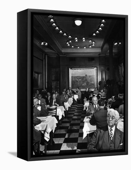 Henrici's, Chicago's Oldest Restaurant, Had Decorations and Superior Food, Filling with Politicians-Wallace Kirkland-Framed Premier Image Canvas