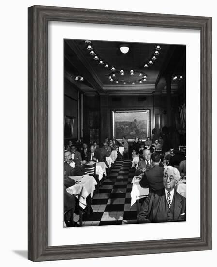 Henrici's, Chicago's Oldest Restaurant, Had Decorations and Superior Food, Filling with Politicians-Wallace Kirkland-Framed Photographic Print