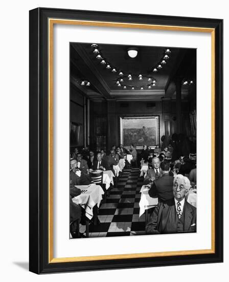 Henrici's, Chicago's Oldest Restaurant, Had Decorations and Superior Food, Filling with Politicians-Wallace Kirkland-Framed Photographic Print