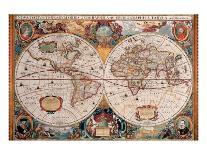 Antique Map, Geographica, c.1630-Henricus Hondius-Art Print