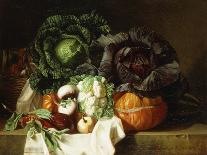Still Life of Winter Vegetables-Henrietta de Longchamp-Framed Premier Image Canvas