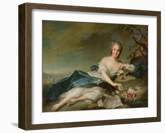 Henrietta Maria of France (1606-69) as Flora, 1742-Jean-Marc Nattier-Framed Giclee Print