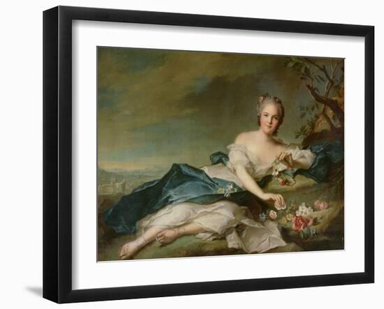 Henrietta Maria of France (1606-69) as Flora, 1742-Jean-Marc Nattier-Framed Giclee Print