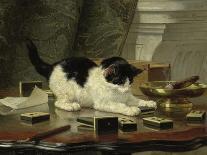 Kitten's Game, Ca 1860-1870-Henriëtte Ronner-Knip-Framed Premier Image Canvas