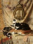 While Masters Away-Henriette Ronner-Knip-Giclee Print