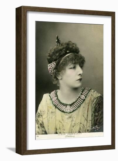 Henriette Rosine Bernard Aka Sarah Bernhardt (1844-1923) as “Théodora”, Play by Victorien Sardou, I-Paul Nadar-Framed Giclee Print