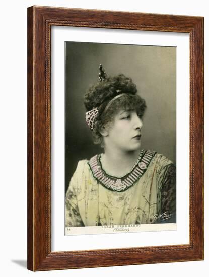 Henriette Rosine Bernard Aka Sarah Bernhardt (1844-1923) as “Théodora”, Play by Victorien Sardou, I-Paul Nadar-Framed Giclee Print