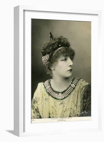 Henriette Rosine Bernard Aka Sarah Bernhardt (1844-1923) as “Théodora”, Play by Victorien Sardou, I-Paul Nadar-Framed Giclee Print