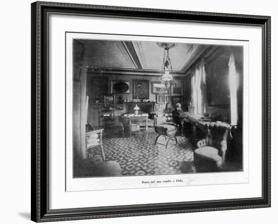 Henrik Ibsen Norwegian Dramatist in His Study at His Home in Oslo-null-Framed Photographic Print