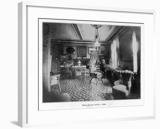 Henrik Ibsen Norwegian Dramatist in His Study at His Home in Oslo-null-Framed Photographic Print