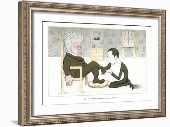 Henrik Ibsen, Receiving Mr William Archer in Audience, 1904-Max Beerbohm-Framed Giclee Print