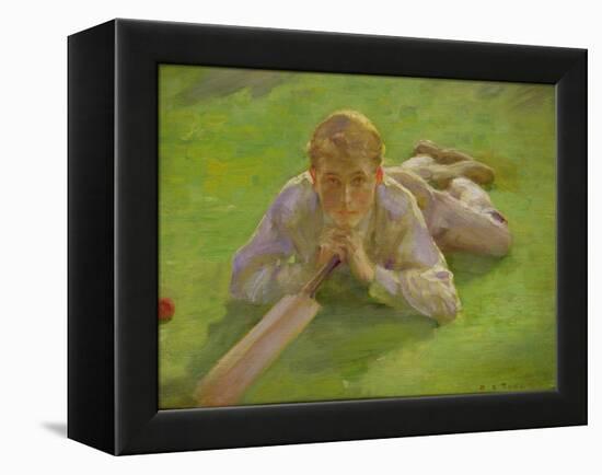 Henry Allen in Cricketing Whites-Henry Scott Tuke-Framed Premier Image Canvas