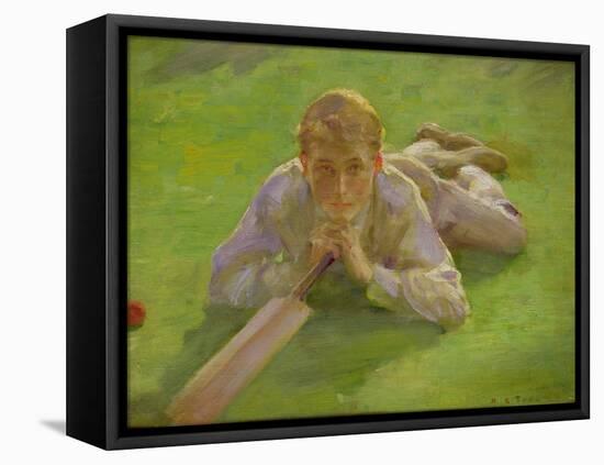 Henry Allen in Cricketing Whites-Henry Scott Tuke-Framed Premier Image Canvas