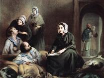 Florence Nightingale, British Nurse and Hospital Reformer, at Scutari Hospital, Turkey, 1855-Henry Barraud-Premier Image Canvas