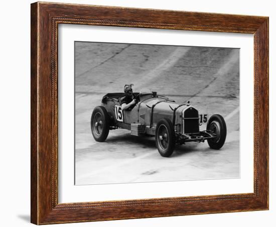 Henry Birkin in an Alfa Romeo at Brooklands, Surrey, 1930S-null-Framed Premium Photographic Print