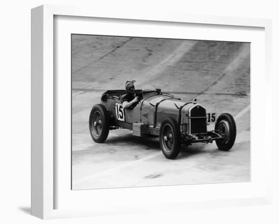 Henry Birkin in an Alfa Romeo at Brooklands, Surrey, 1930S-null-Framed Premium Photographic Print