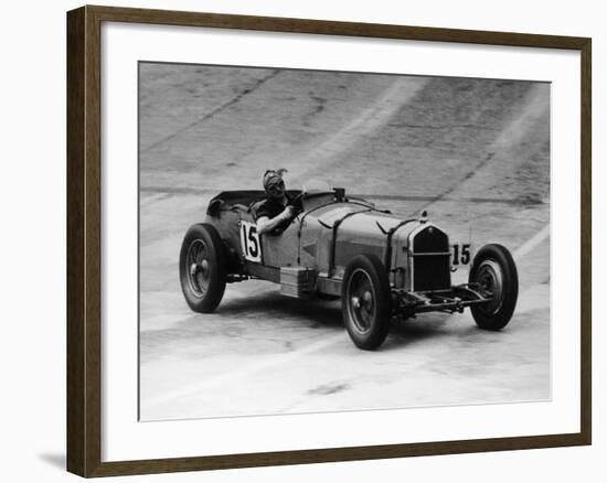 Henry Birkin in an Alfa Romeo at Brooklands, Surrey, 1930S-null-Framed Photographic Print