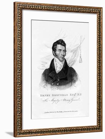 Henry Brougham, Attorney General, 1820-null-Framed Giclee Print