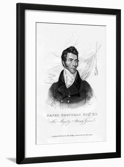 Henry Brougham, Attorney General, 1820-null-Framed Giclee Print