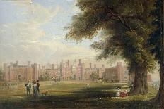 A View of Hampton Court Palace, 1827 (One of a Pair)-Henry Bryan Ziegler-Mounted Giclee Print