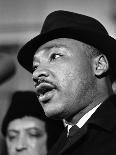 Dr. Martin Luther King, Jr. Talks to Newsmen-Henry Burroughs-Framed Premier Image Canvas