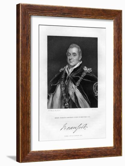 Henry Charles Somerset, Duke of Beaufort, 1829-Thomas Phillips-Framed Giclee Print