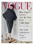 Vogue - June 1966 - Tiziani Striped Silk Evening Gown-Henry Clarke-Art Print
