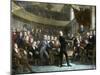 Henry Clay Arguing in the Us Senate for the Compromise of 1850 to Avert Civil War-null-Mounted Giclee Print