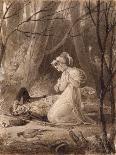 'Fitz-James and the dying Blanche of Devan', 19th century-Henry Corbould-Giclee Print
