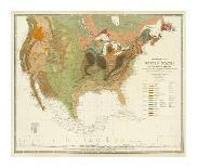 Geological Map of the United States, c.1856-Henry Darwin Rogers-Stretched Canvas