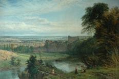 Landscape with Castle and River and Chepstow Castle, 1862-Henry Dawson-Giclee Print