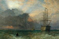 Man O'War and a Stormy Sunset (The Guardship), 1875-Henry Dawson-Giclee Print