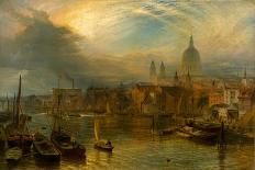 St. Paul's from the River Thames, 1877 (Oil on Canvas)-Henry Dawson-Giclee Print