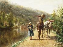 On the Towpath-Henry Edward Lamson-Premier Image Canvas