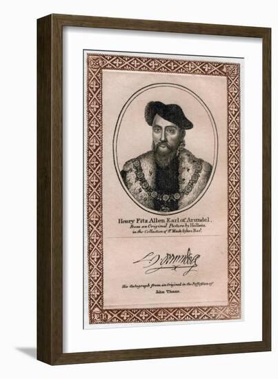 Henry Fitzalan, 19th Earl of Arundel-Hans Holbein the Younger-Framed Giclee Print