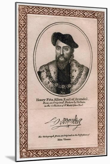 Henry Fitzalan, 19th Earl of Arundel-Hans Holbein the Younger-Mounted Giclee Print