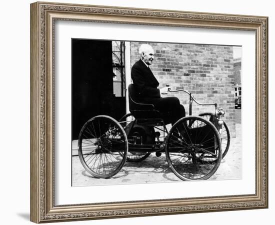 Henry Ford on a 1896 Ford, (C1940S)-null-Framed Photographic Print