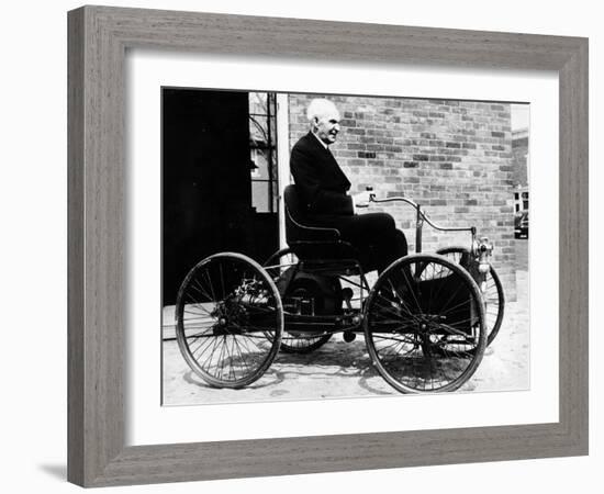 Henry Ford on a 1896 Ford, (C1940S)-null-Framed Photographic Print