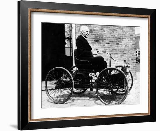 Henry Ford on a 1896 Ford, (C1940S)-null-Framed Photographic Print