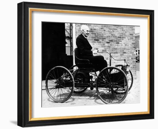 Henry Ford on a 1896 Ford, (C1940S)-null-Framed Photographic Print