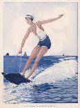 The Unusual Sport of Aquaplaning, a Variation on Water Skiing-Henry Fournier-Framed Photographic Print