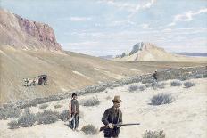 Theodore Roosevelt 'Sage Grouse Shooting' (Watercolor and Gouache on Paper)-Henry Francois Farny-Mounted Giclee Print