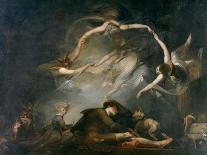 The Three Witches Appearing to Macbeth and Banquo, Late 18th Century-Henry Fuseli-Giclee Print