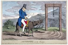 The Pillar of the State, or John Bull Overloaded, after Cruikshank in 1819, 1827-Henry Heath-Framed Premium Giclee Print