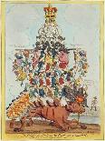 The Pillar of the State, or John Bull Overloaded, after Cruikshank in 1819, 1827-Henry Heath-Framed Giclee Print