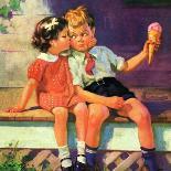 "Kiss for Ice Cream,"June 1, 1936-Henry Hintermeister-Framed Giclee Print