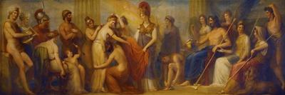 Lycaon a Trojan Begs Achilles to Spare Him-Henry Howard-Art Print