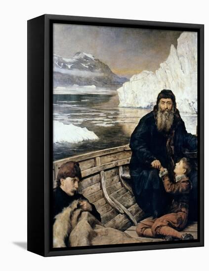 Henry Hudson And Son-John Collier-Framed Premier Image Canvas